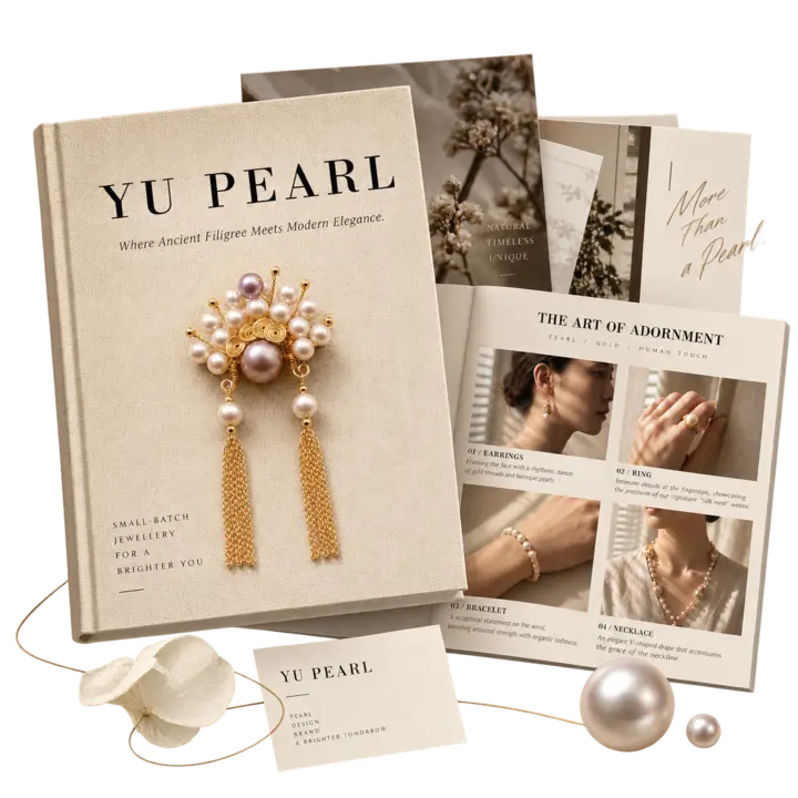 Yu Pearl 海外珠宝画册组合展示