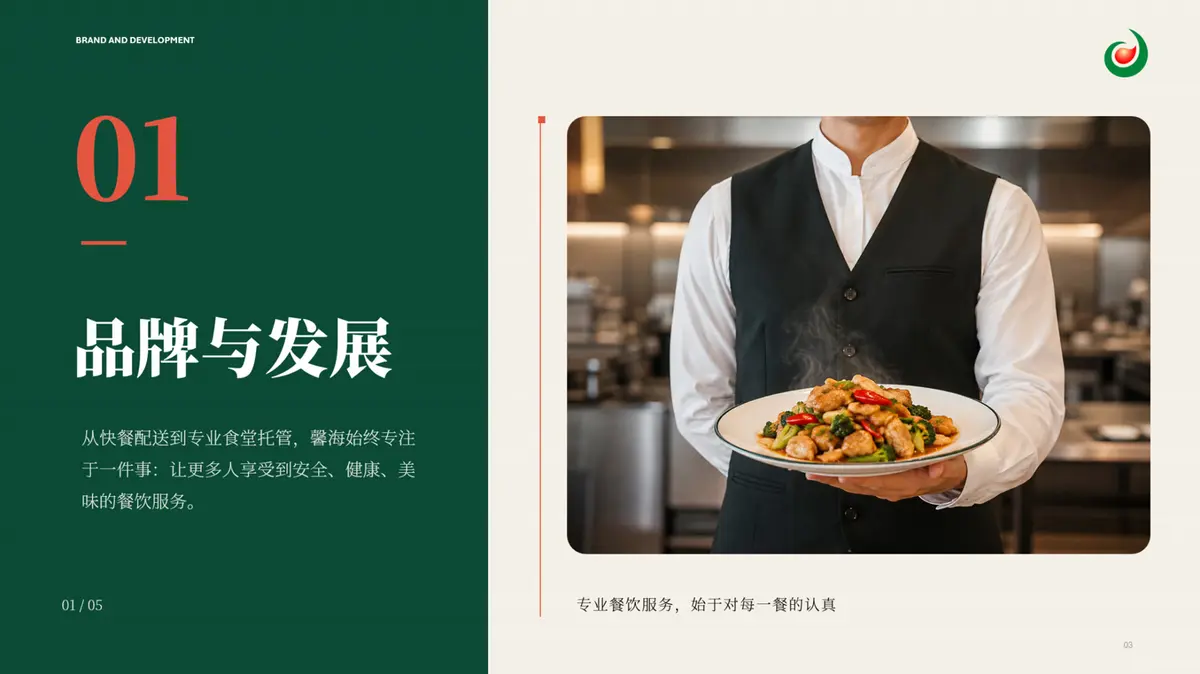 馨海餐饮演示页面：品牌与发展 / BRAND & DEVELOPMENT