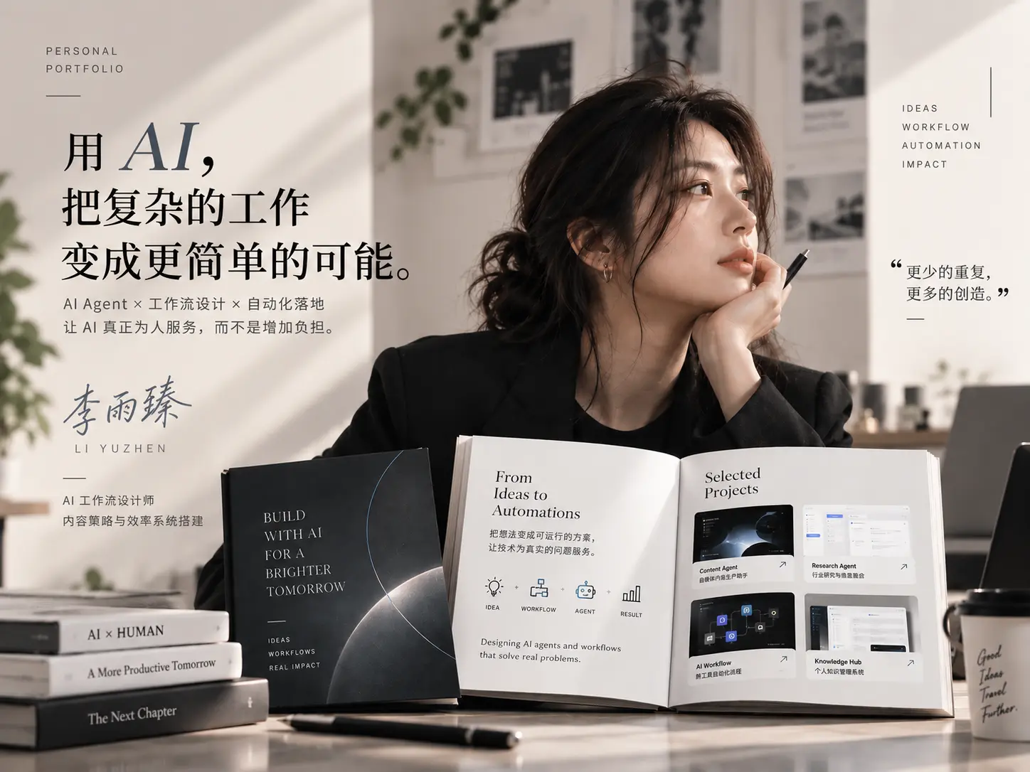 AI 工作流个人展示册封面