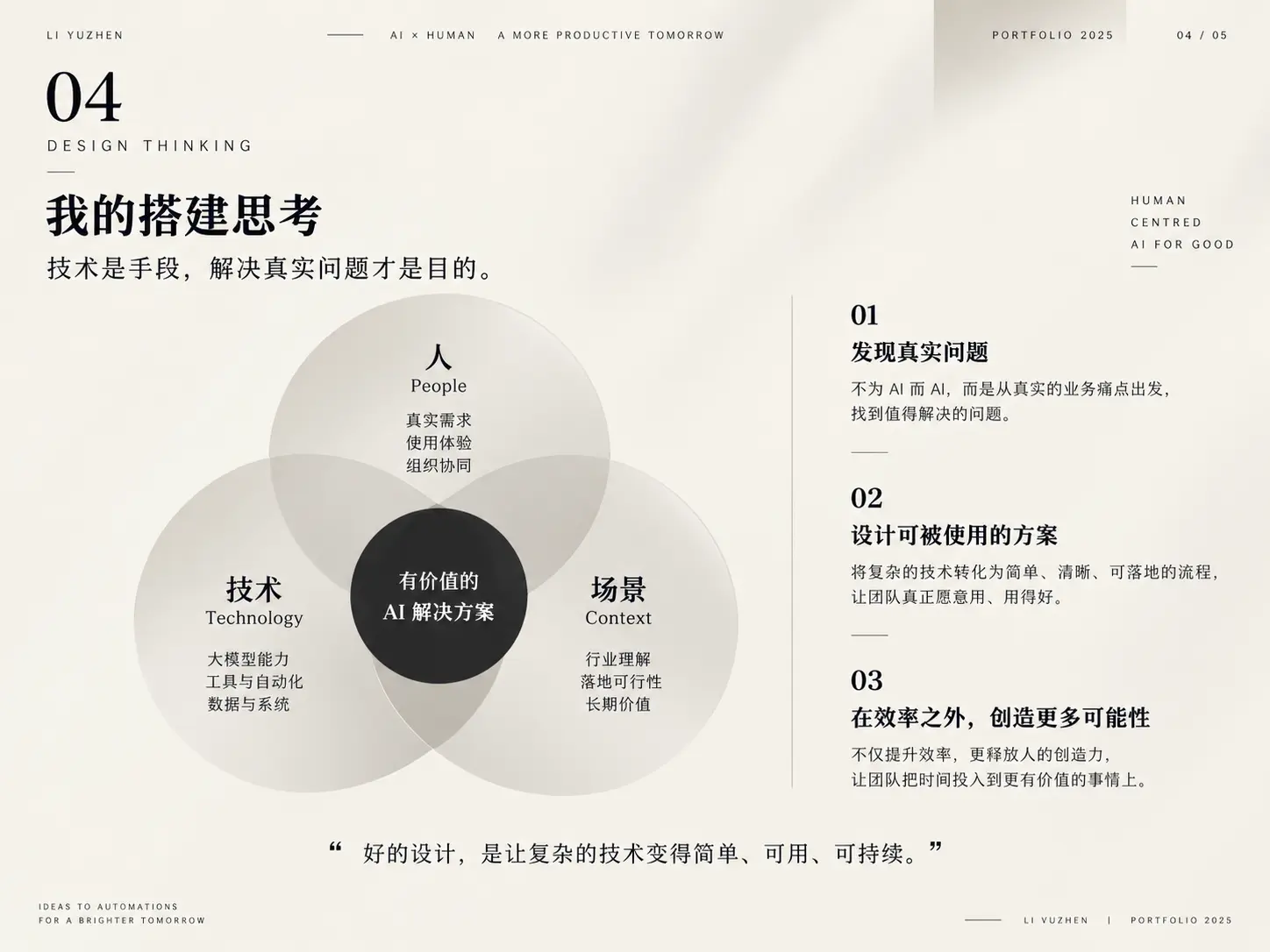 设计思考页面